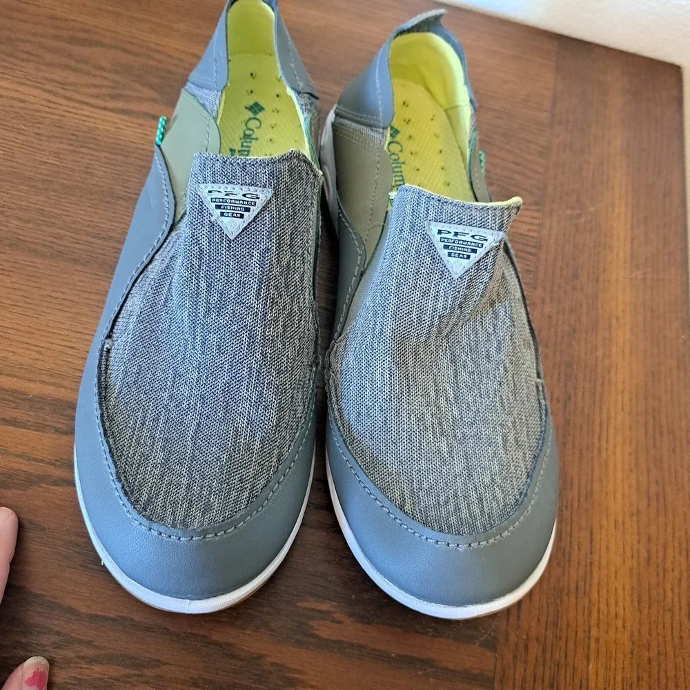 Columbia PFG Bahama Vent Loco II Mens 12 Grey Boat Shoes BM0157-036 Slip On